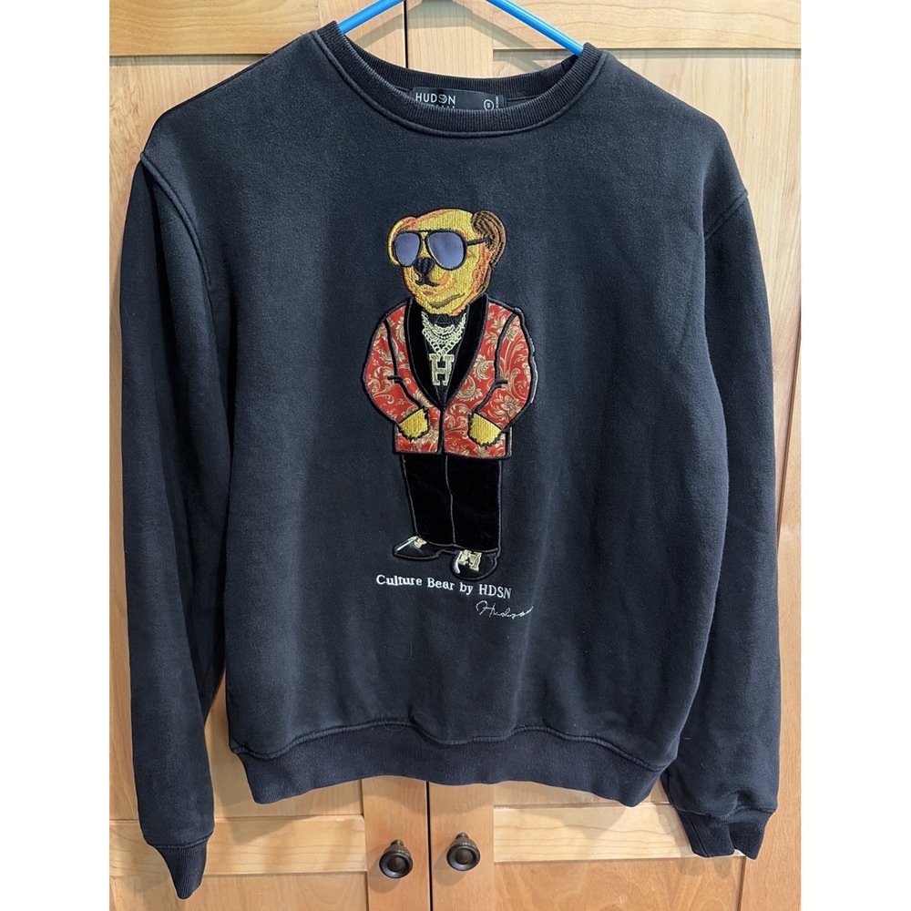 HUDSON black outerwear culture bear by HDSN size Sm unisex Street Wear